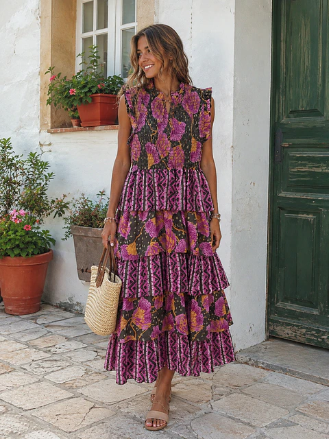 Vestidos de folhos ref 11209