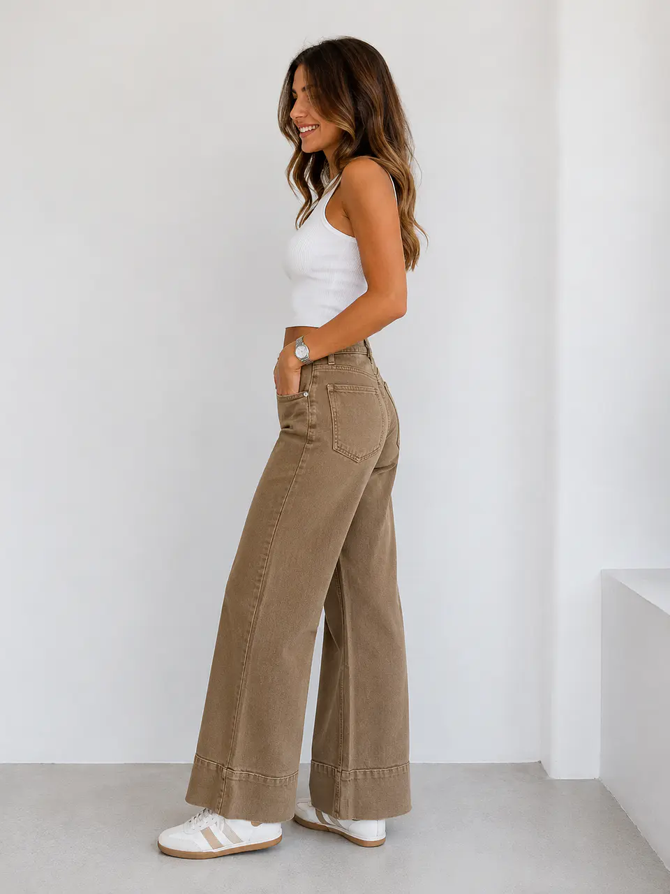 Calça ref 2435 camel 1