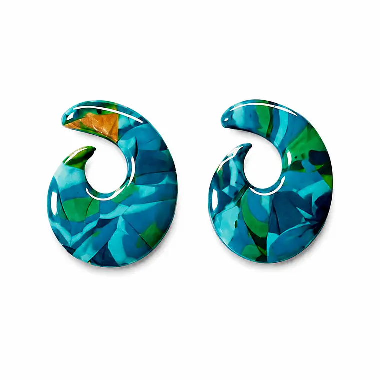 Brincos Orquídea Azul - Linha Padrão 1