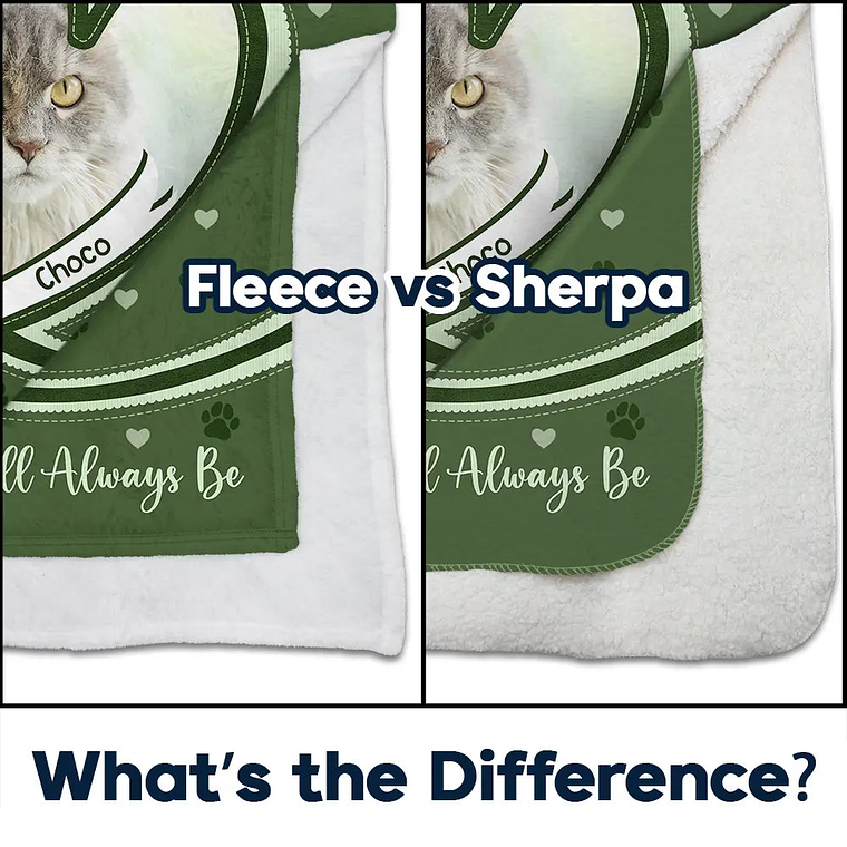 Custom Photo Dog Cat Pet Memorial Snuggle This Blanket And Think Of Me - Personalized Fleece Blanket, Sherpa Blanket 4