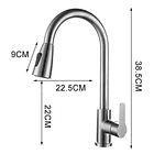 Llave Monomando Extensible Plateado 5