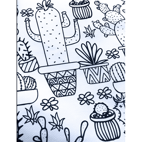 Kit Bolsa Poliéster para Pintar Cactus