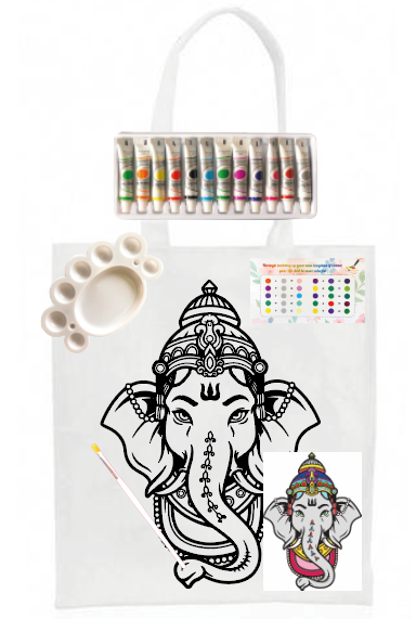 Kit Bolsa Poliéster para Pintar Elefante Indio 2
