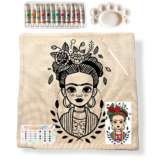 Kit Funda de Cojín para Pintar Frida