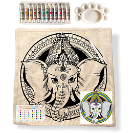Kit Funda de Cojín para Pintar Ganesha