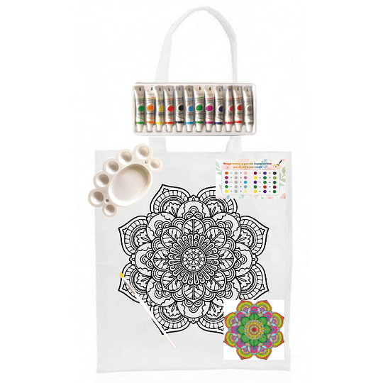 Kit Bolsa Poliéster para Pintar Mandala C