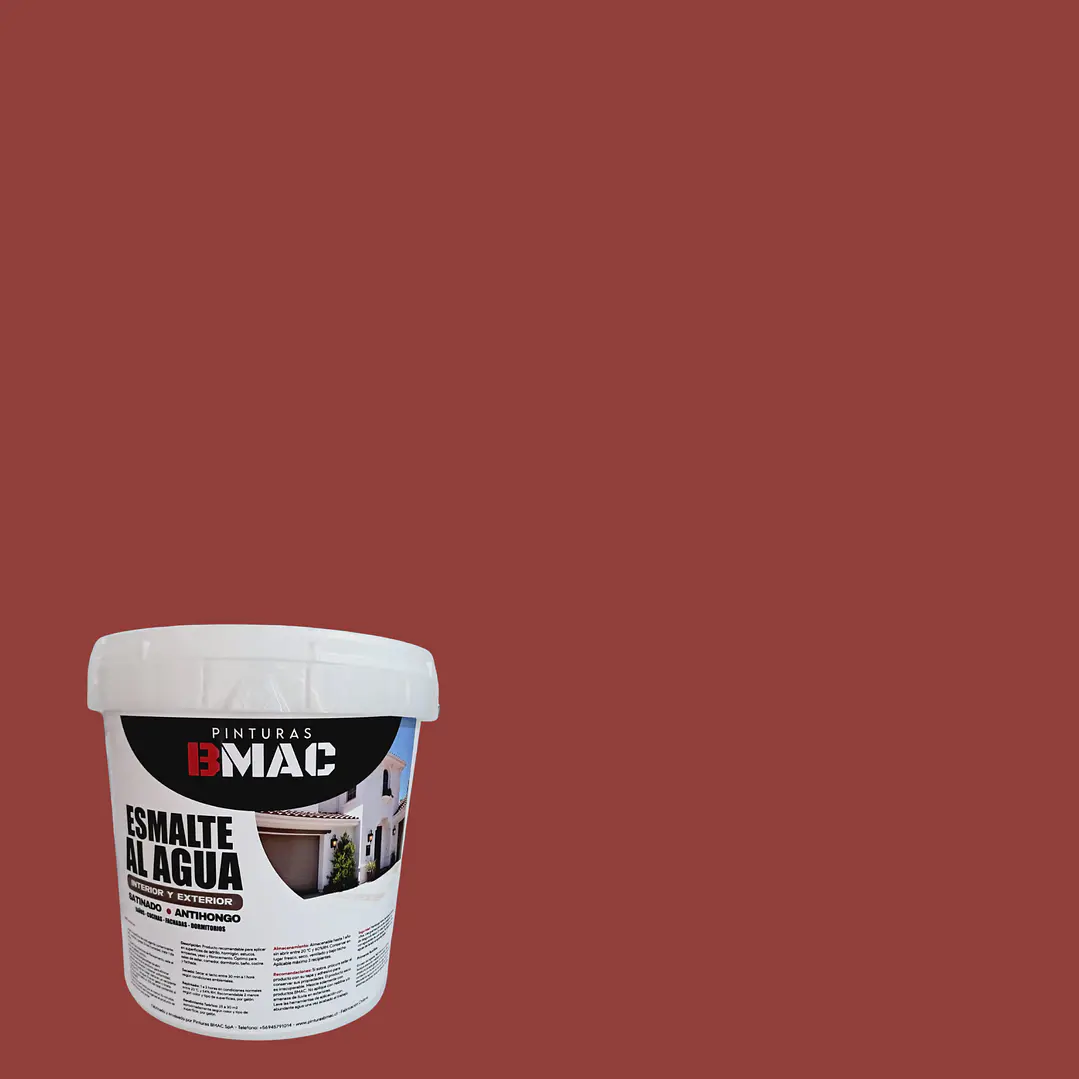Esmalte al Agua Rojo Colonial Satinado Galón 1