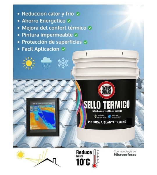 Pintura Aislante Termico color Blanco