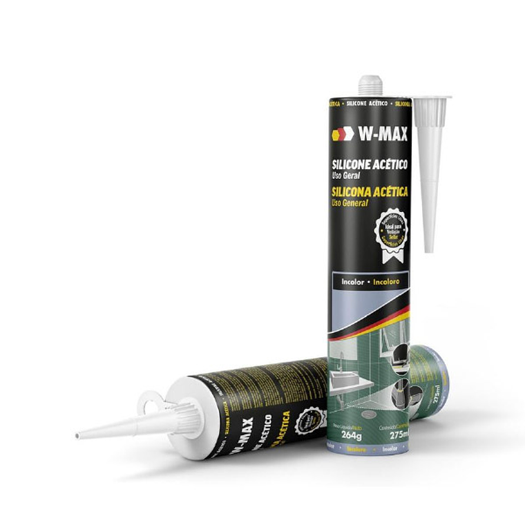 Siliconas - Wmax Silicona Acetica Transparente Cartucho 280 Ml 1