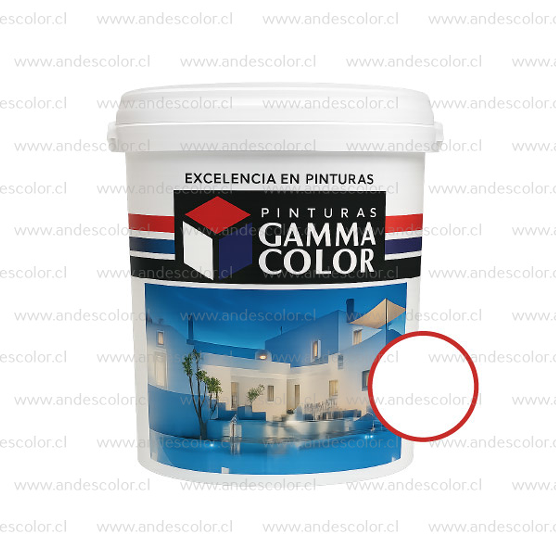 Pintura - Gamma Esmalte Al Agua Satinado Blanco Galon 1