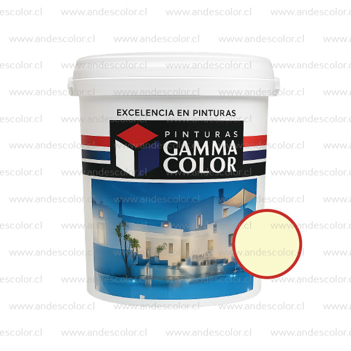 Pintura - Gamma Esmalte Al Agua Satinado Blanco Ingles Galon 1