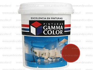 Pintura - Gamma Esmalte Al Agua Satinado Rojo Colonial Galon