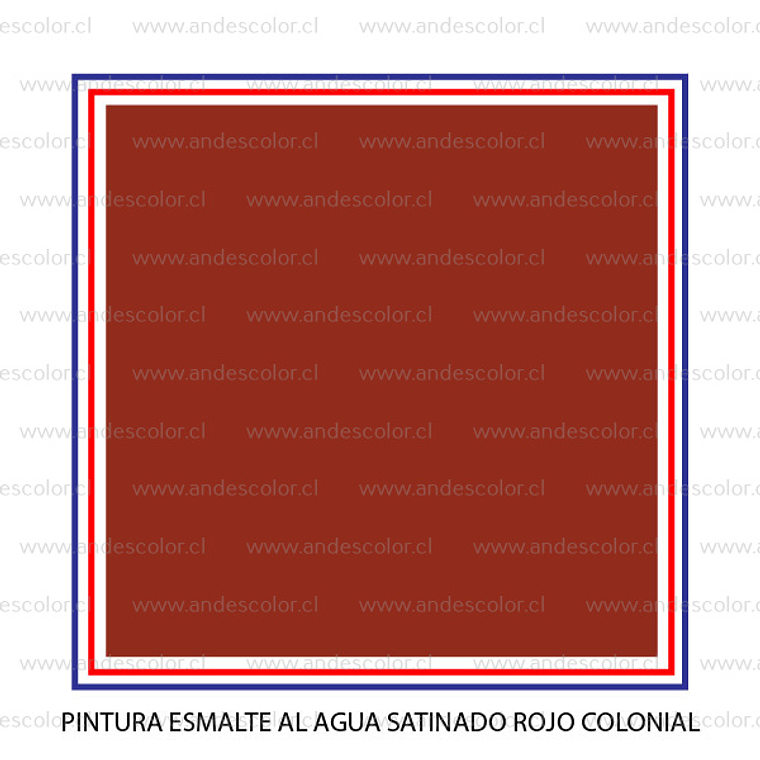 Pintura - Gamma Esmalte Al Agua Satinado Rojo Colonial Galon 2