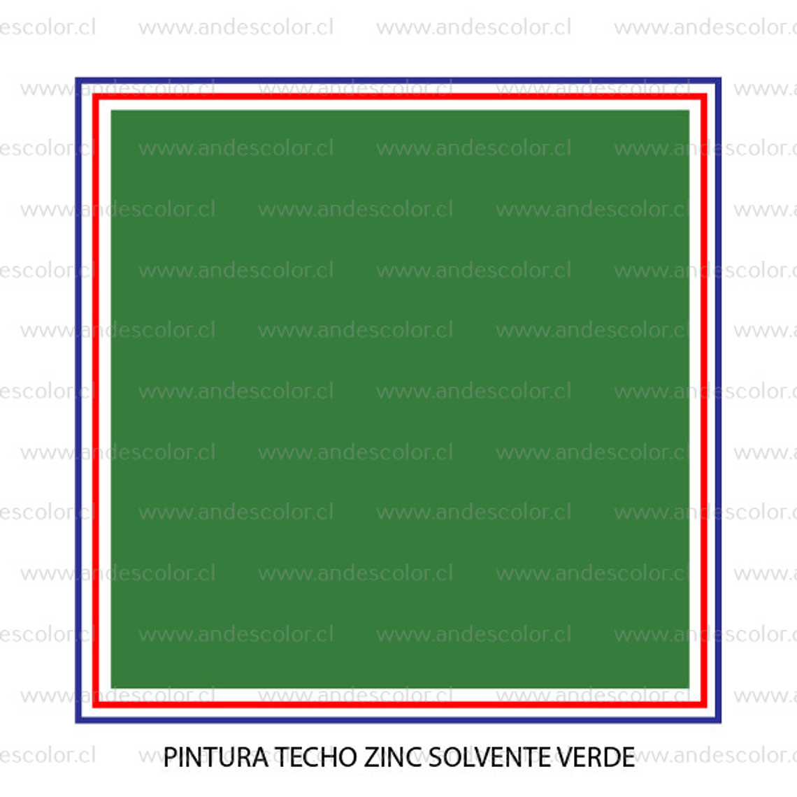 Pintura - Gamma Techo Zinc Solvente Verde Tineta 2