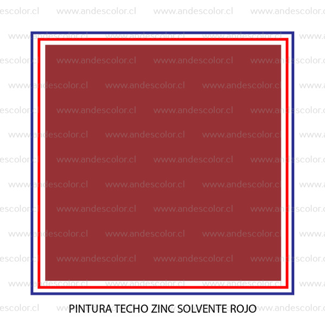 Pintura - Gamma Techo Zinc Solvente Rojo Tineta 2