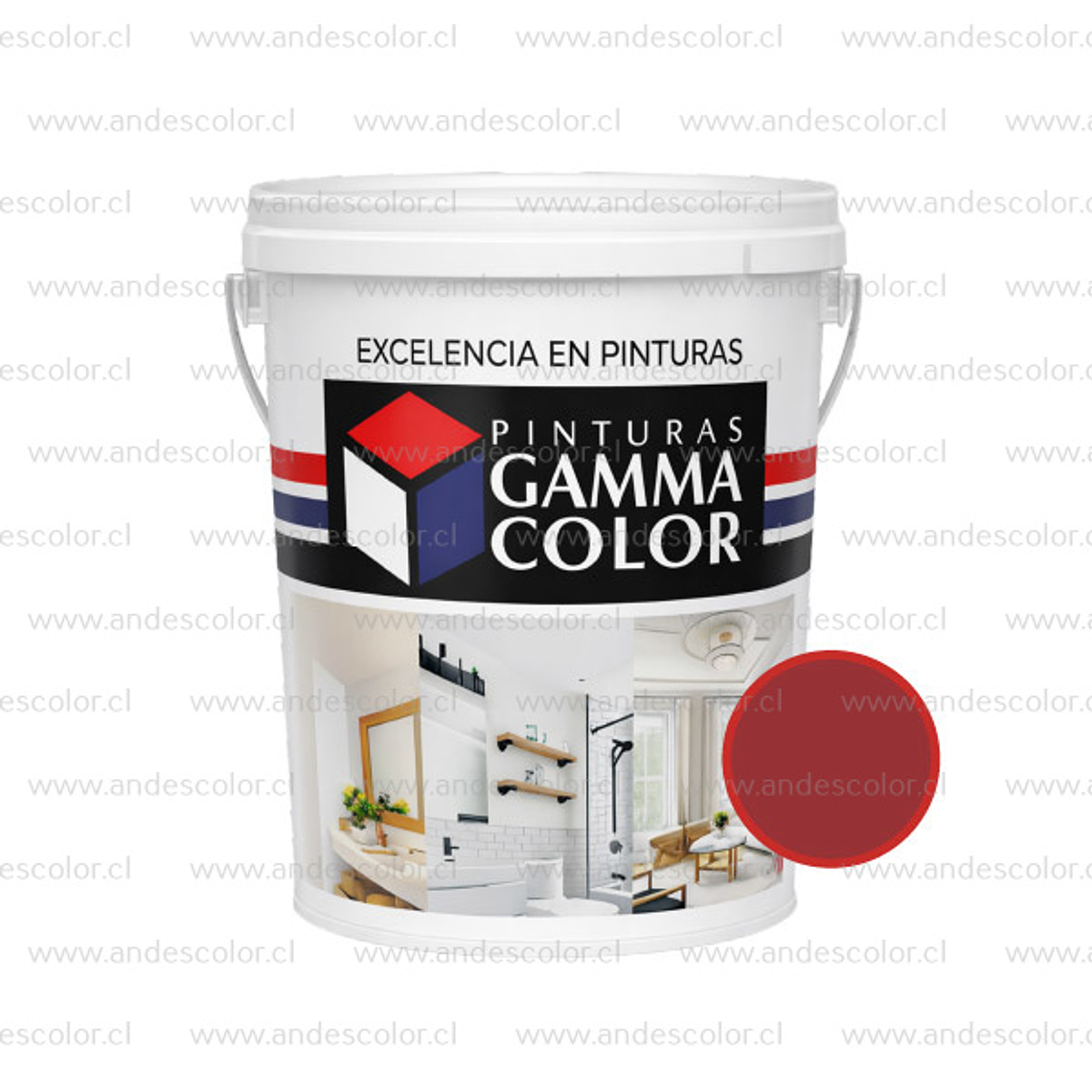 Pintura - Gamma Techo Zinc Solvente Rojo Galon 1