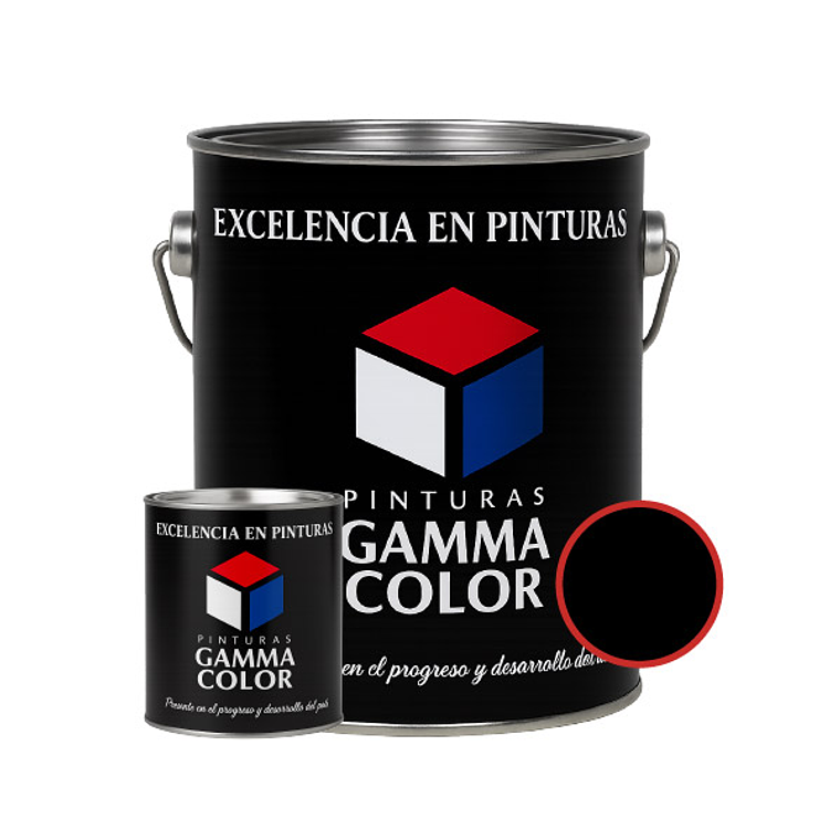 Pintura - Gamma Kit Esmalte Epoxico Negro Galon 1