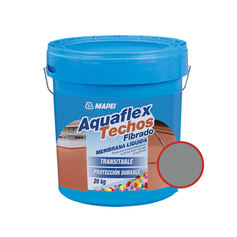 Membrana Liquida - Aquaflex Techos Fibrado Gris Ral-7042 Tineta 1
