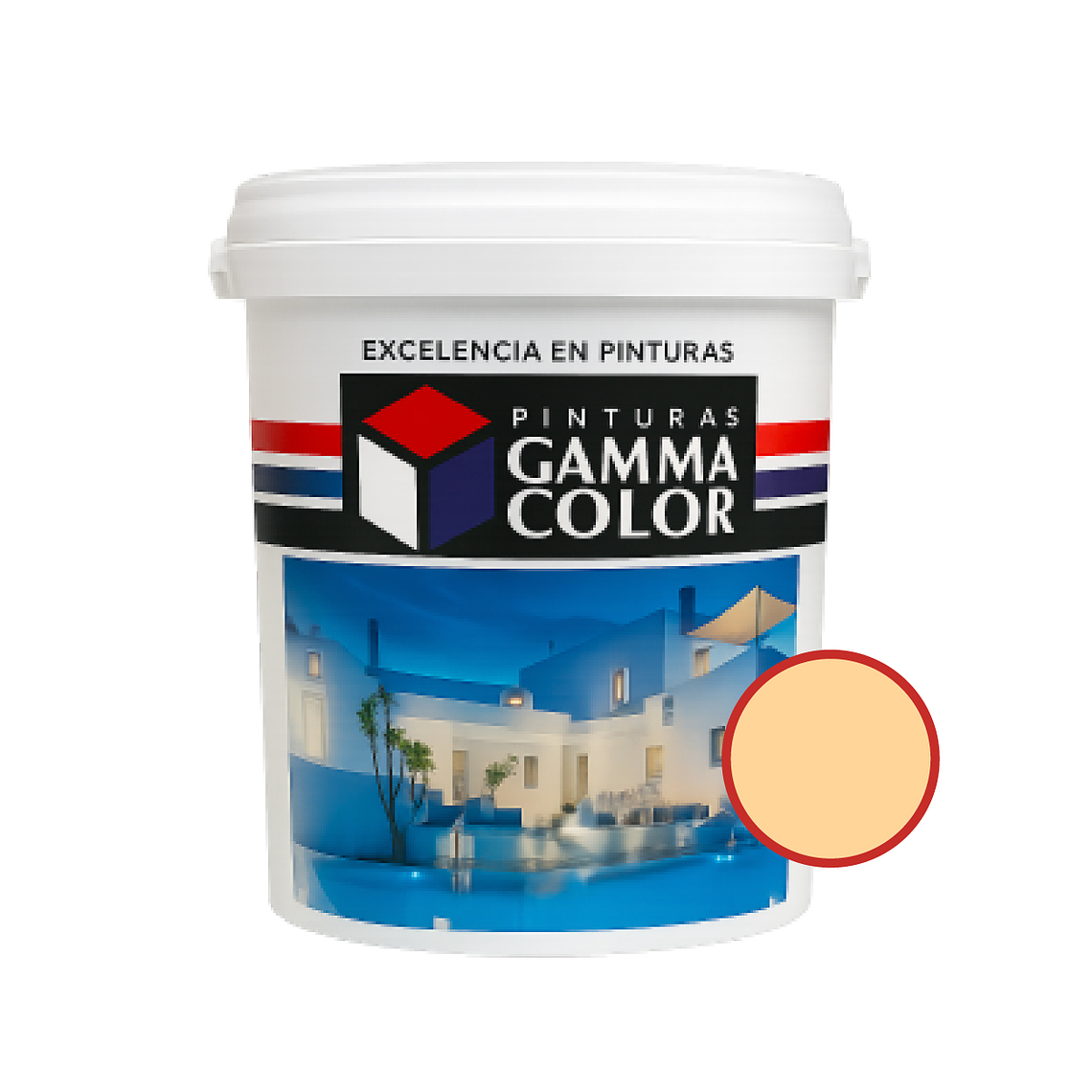 Pintura - Gamma Esmalte Al Agua Satinado Damasco Galon 1