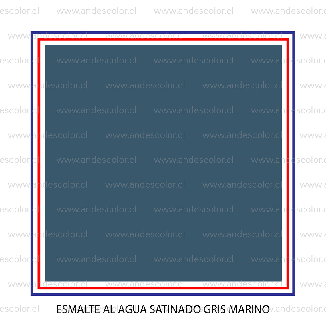 Pintura - Gamma Esmalte Al Agua Satinado Gris Marino Galon 2