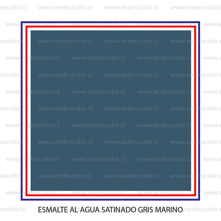 Pintura - Gamma Esmalte Al Agua Satinado Gris Marino Galon 2