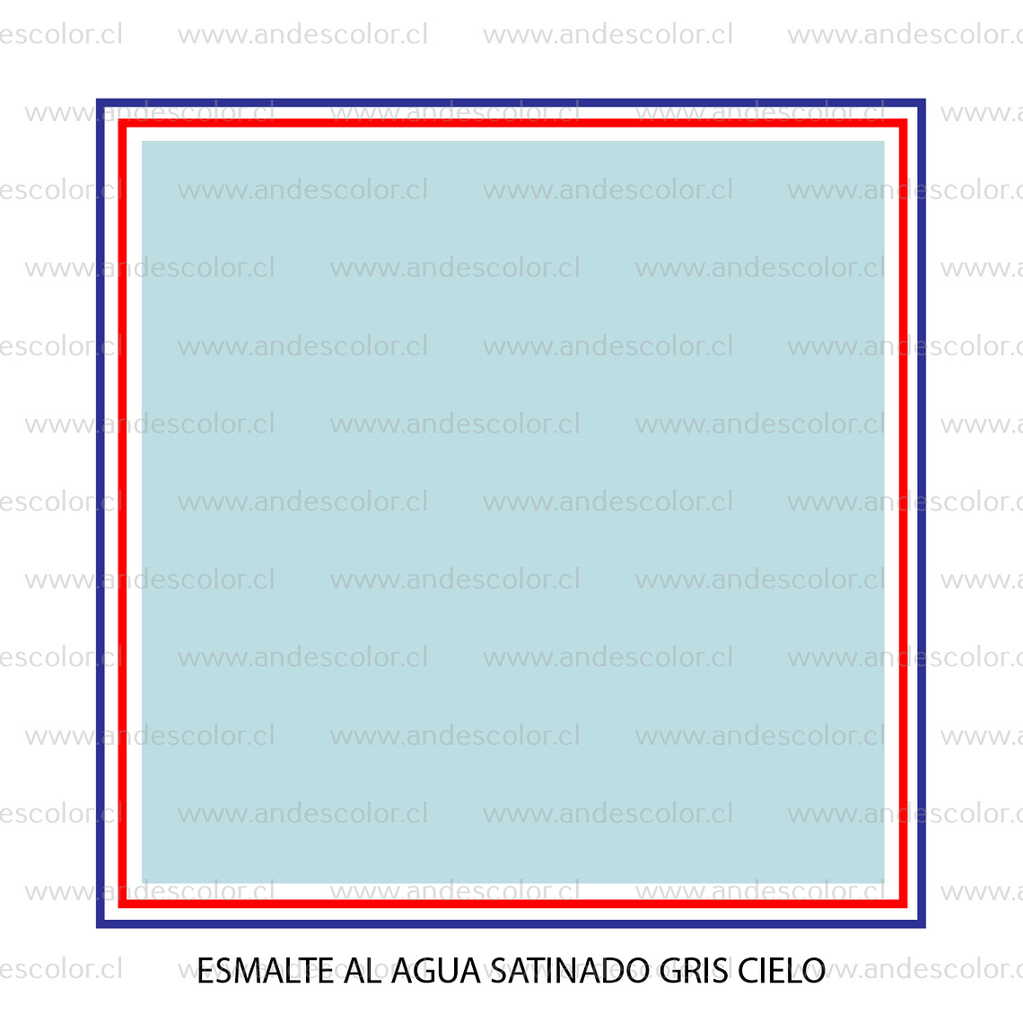 Pintura - Gamma Esmalte Al Agua Satinado Gris Cielo Galon 2