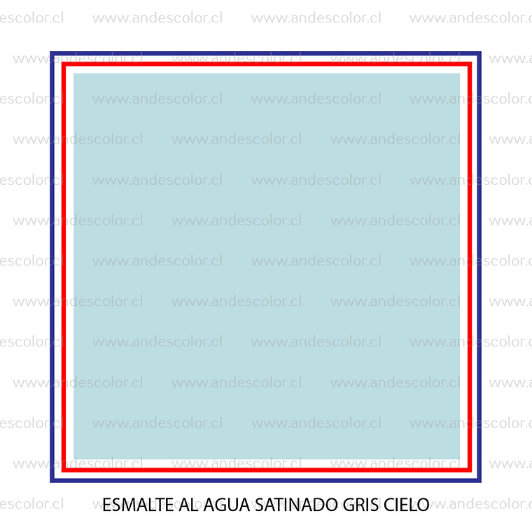 Pintura - Gamma Esmalte Al Agua Satinado Gris Cielo Galon 2