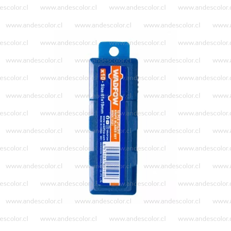 Cartonero - Wadfow Set Hojas Cuchillo Cartonero 10 Piezas 61X19Mm 1