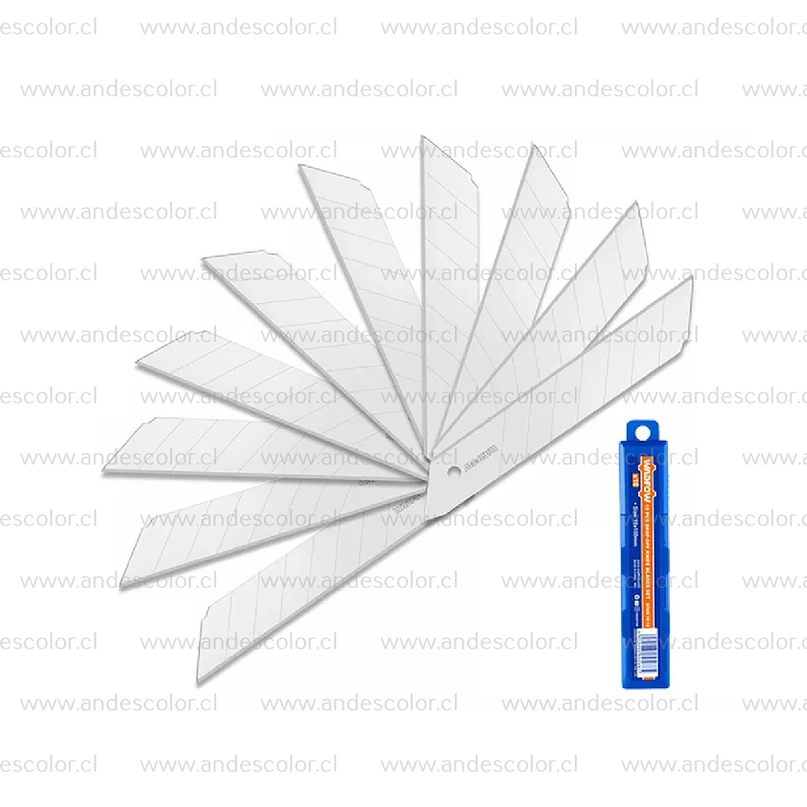 Cartonero - Wadfow Set Hojas Cuchillo Cartonero 10 Piezas 18X100Mm 2