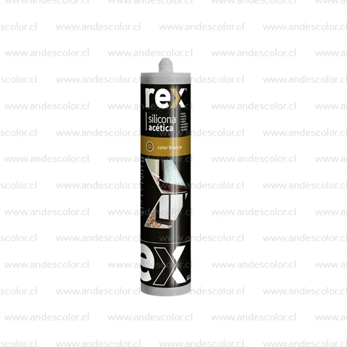 Siliconas - Rex Silicona Acetica Bronce Cartucho 300 Ml 1