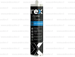 Siliconas - Rex Silicona Acetica Transparente Cartucho 300 Ml