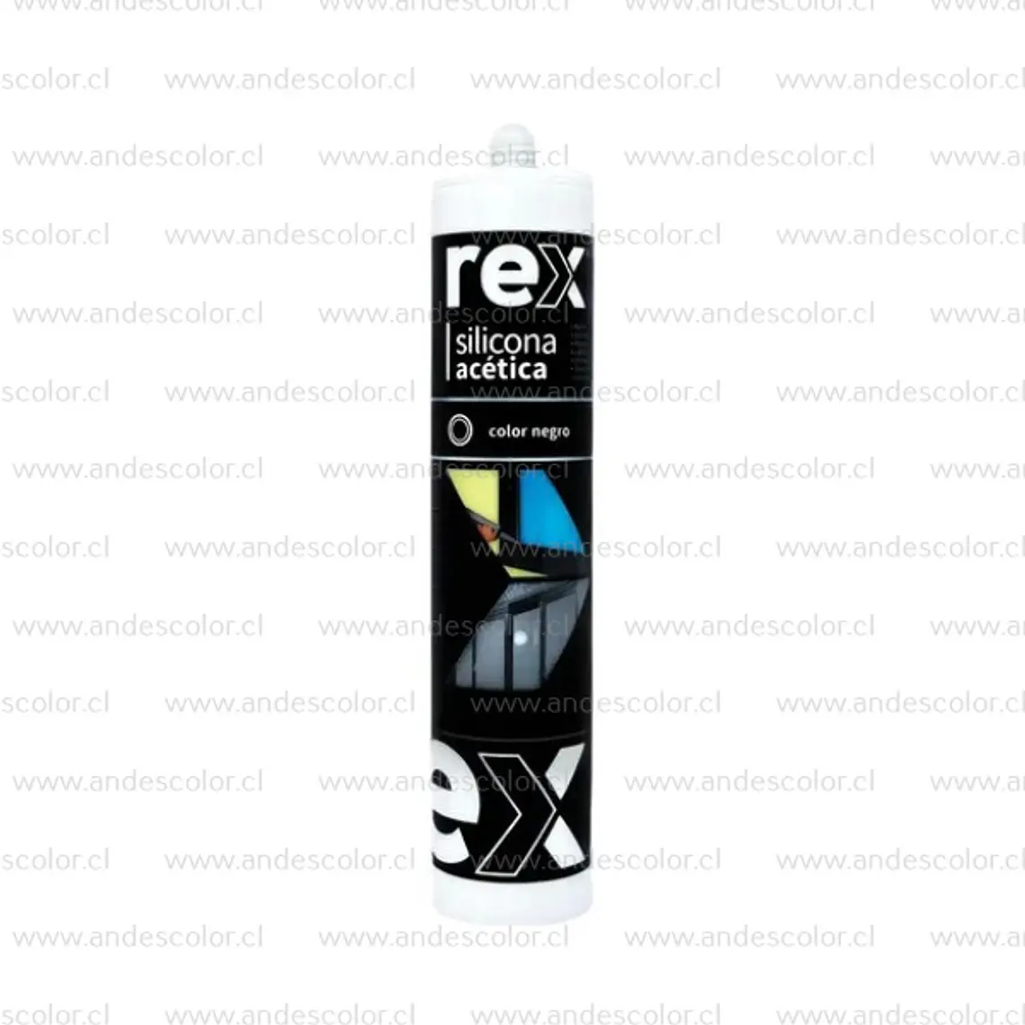 Siliconas - Rex Silicona Acetica Negra Cartucho 300 Ml 1