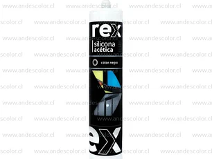 Siliconas - Rex Silicona Acetica Negra Cartucho 300 Ml