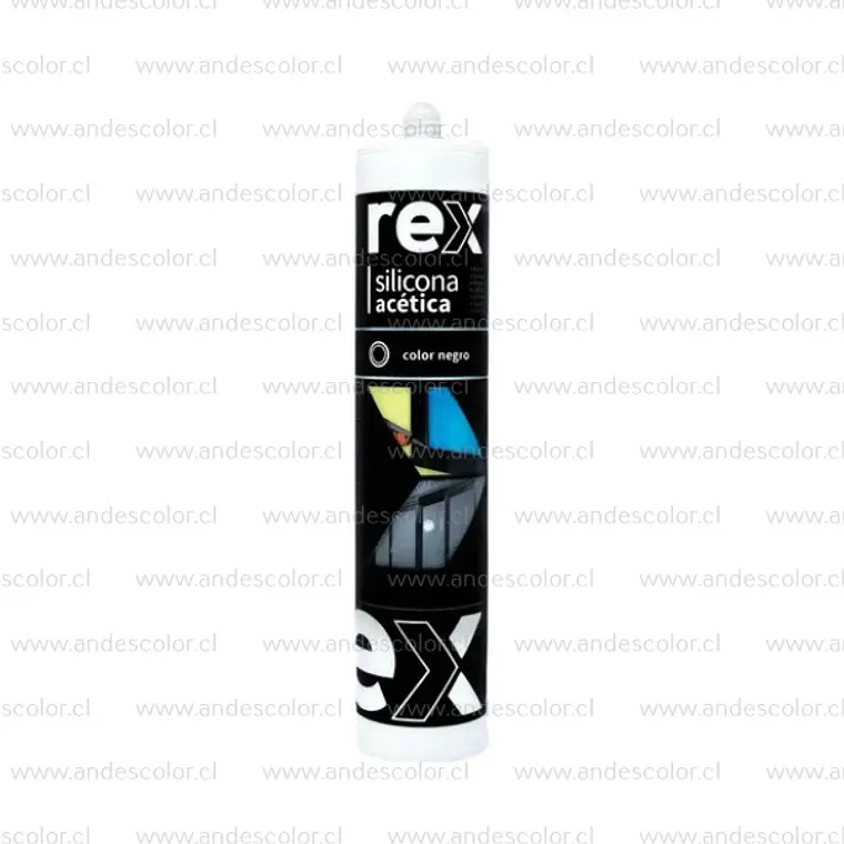 Siliconas - Rex Silicona Acetica Negra Cartucho 300 Ml 1