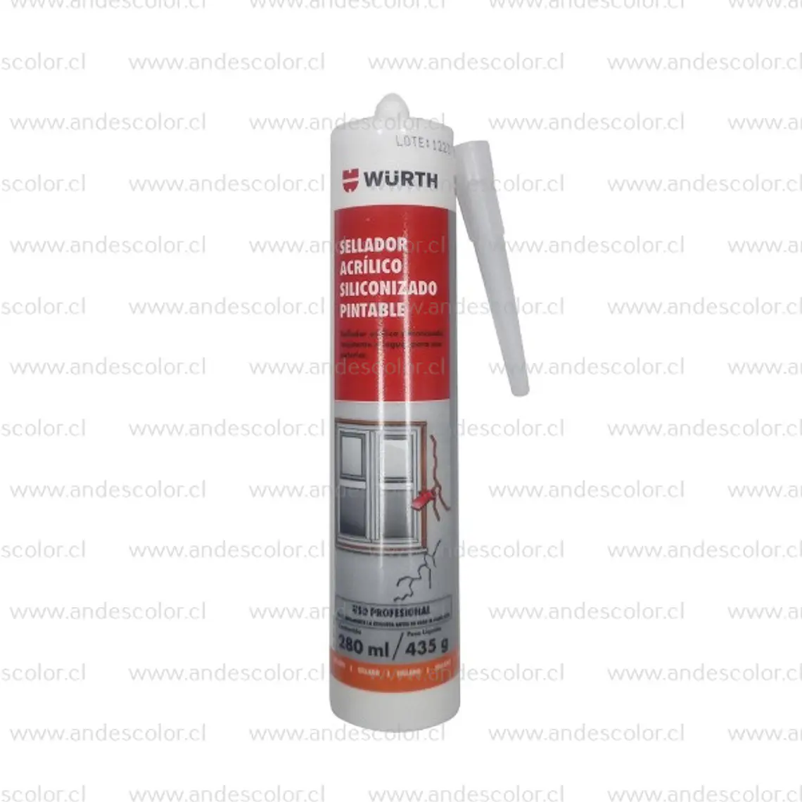 Sellador - Wurth Sellador Acrilico Blanco Cartucho 280 Ml 1