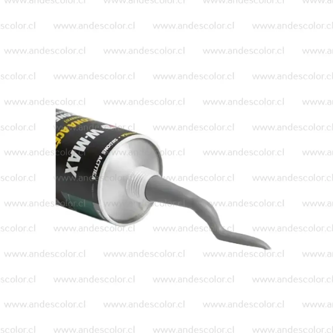Siliconas - Wmax Silicona Acetica Gris Cartucho 280 Ml 2
