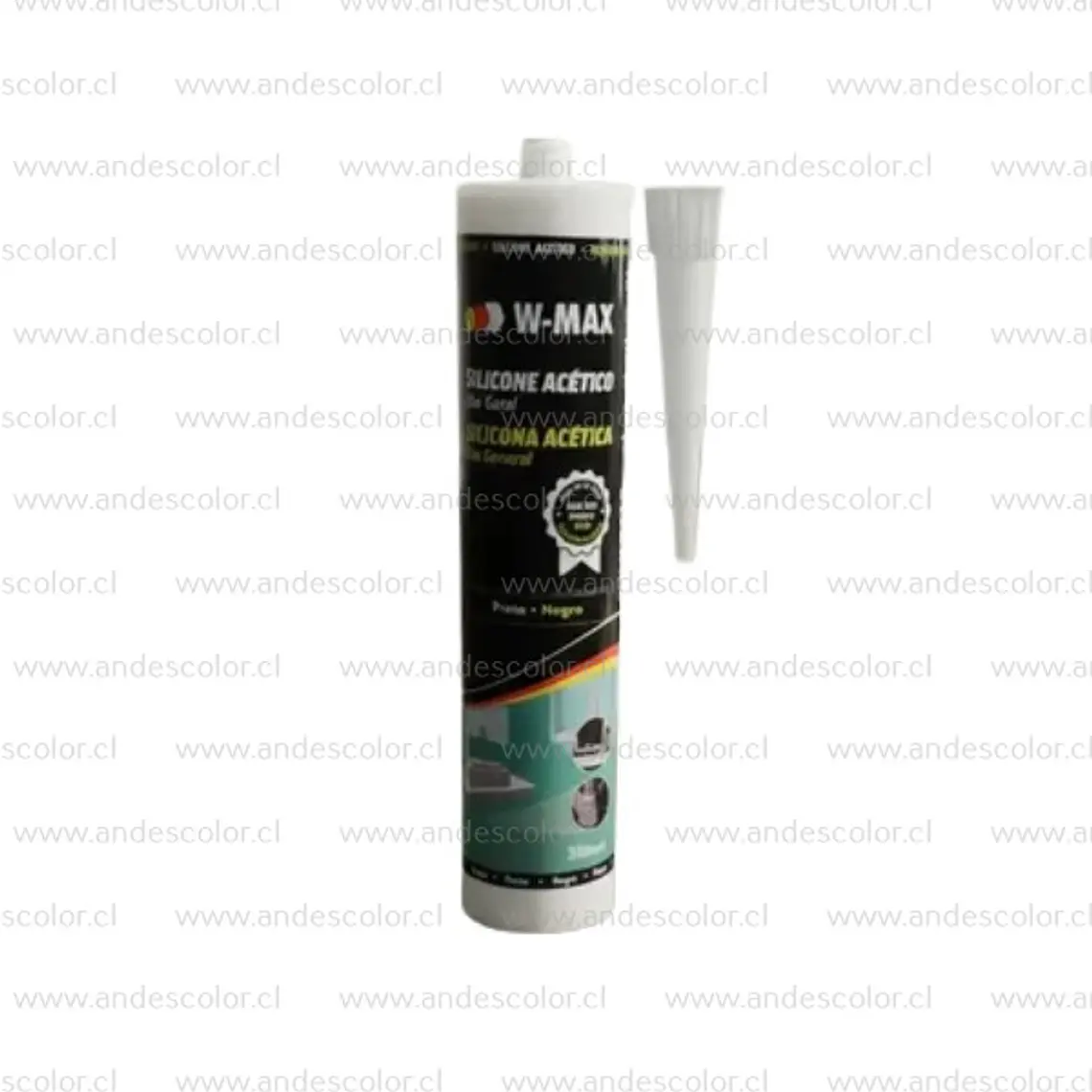 Siliconas - Wmax Silicona Acetica Negro Cartucho 280 Ml 1