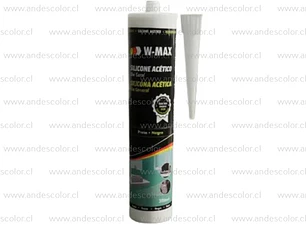 Siliconas - Wmax Silicona Acetica Negro Cartucho 280 Ml