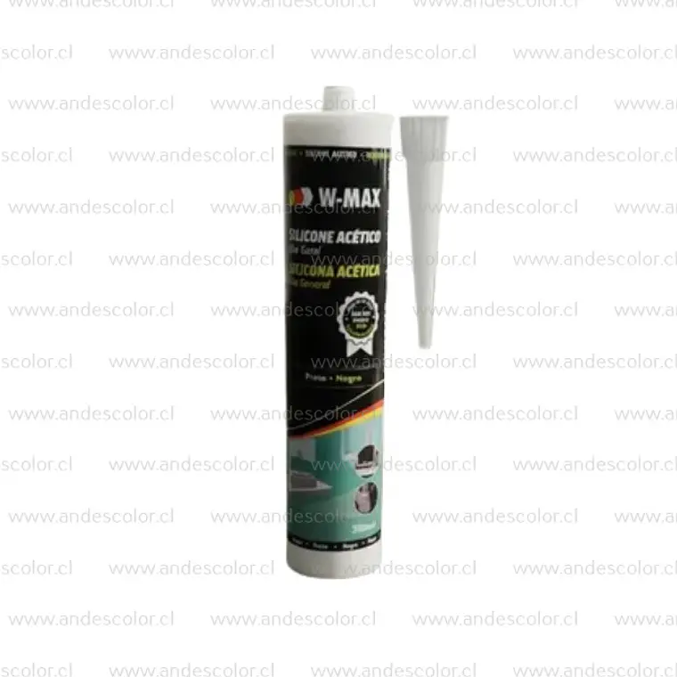 Siliconas - Wmax Silicona Acetica Negro Cartucho 280 Ml 1