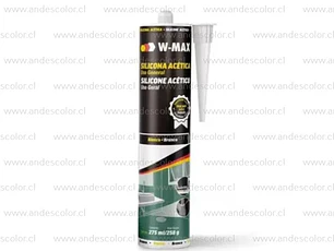 Siliconas - Wmax Silicona Acetica Blanco Cartucho 280 Ml