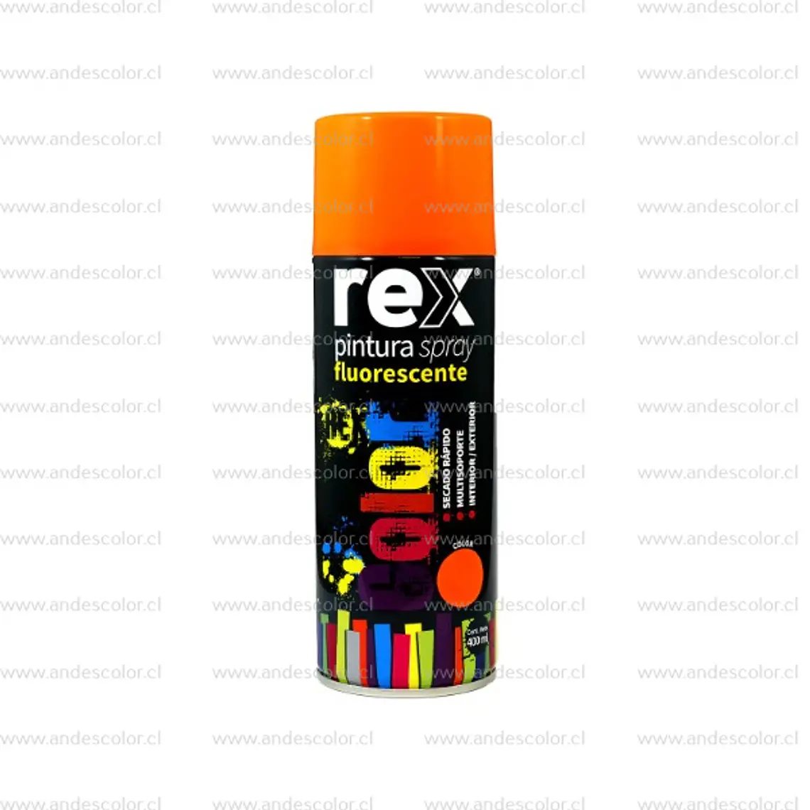 Pintura Spray - Rex Fluorescente Naranjo 400 Ml 1
