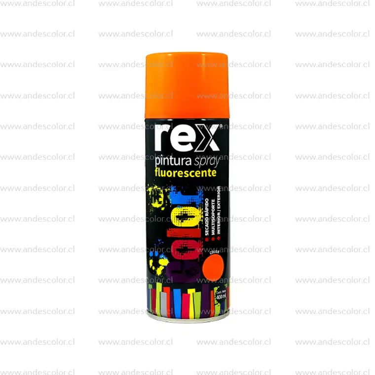 Pintura Spray - Rex Fluorescente Naranjo 400 Ml 1