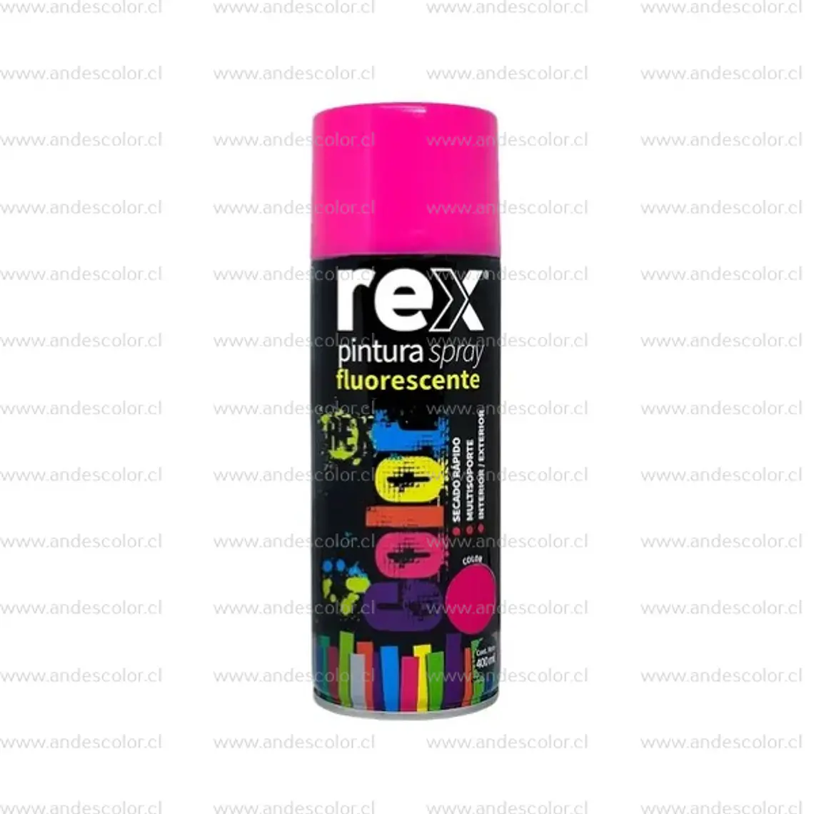 Pintura Spray - Rex Fluorescente Rosa 400 Ml 1