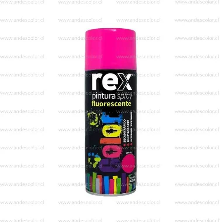Pintura Spray - Rex Fluorescente Rosa 400 Ml 1