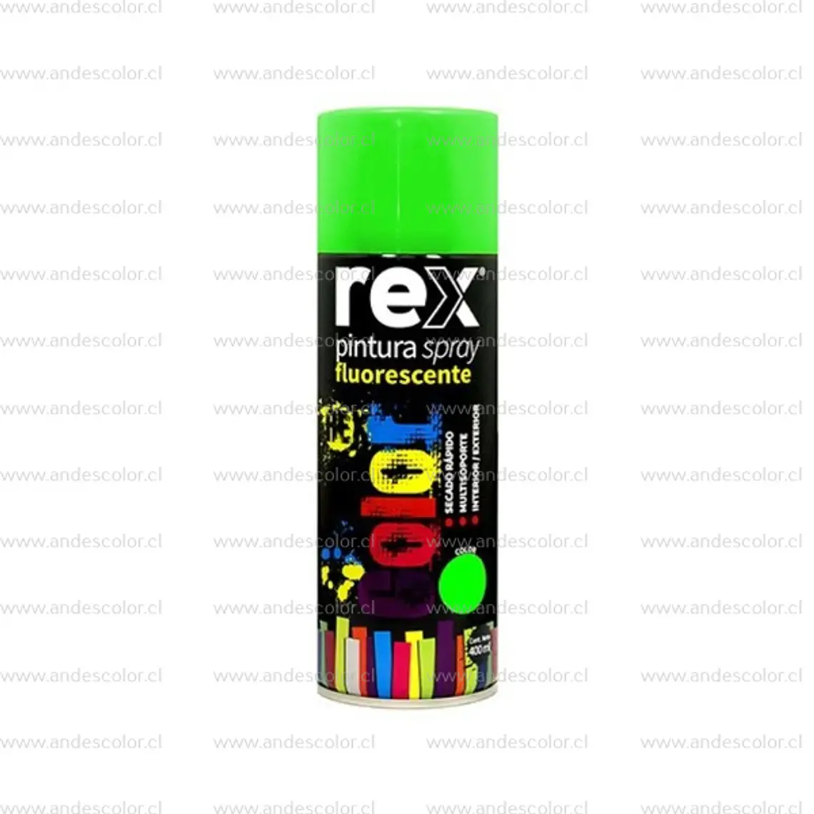 Pintura Spray - Rex Fluorescente Verde 400 Ml 1