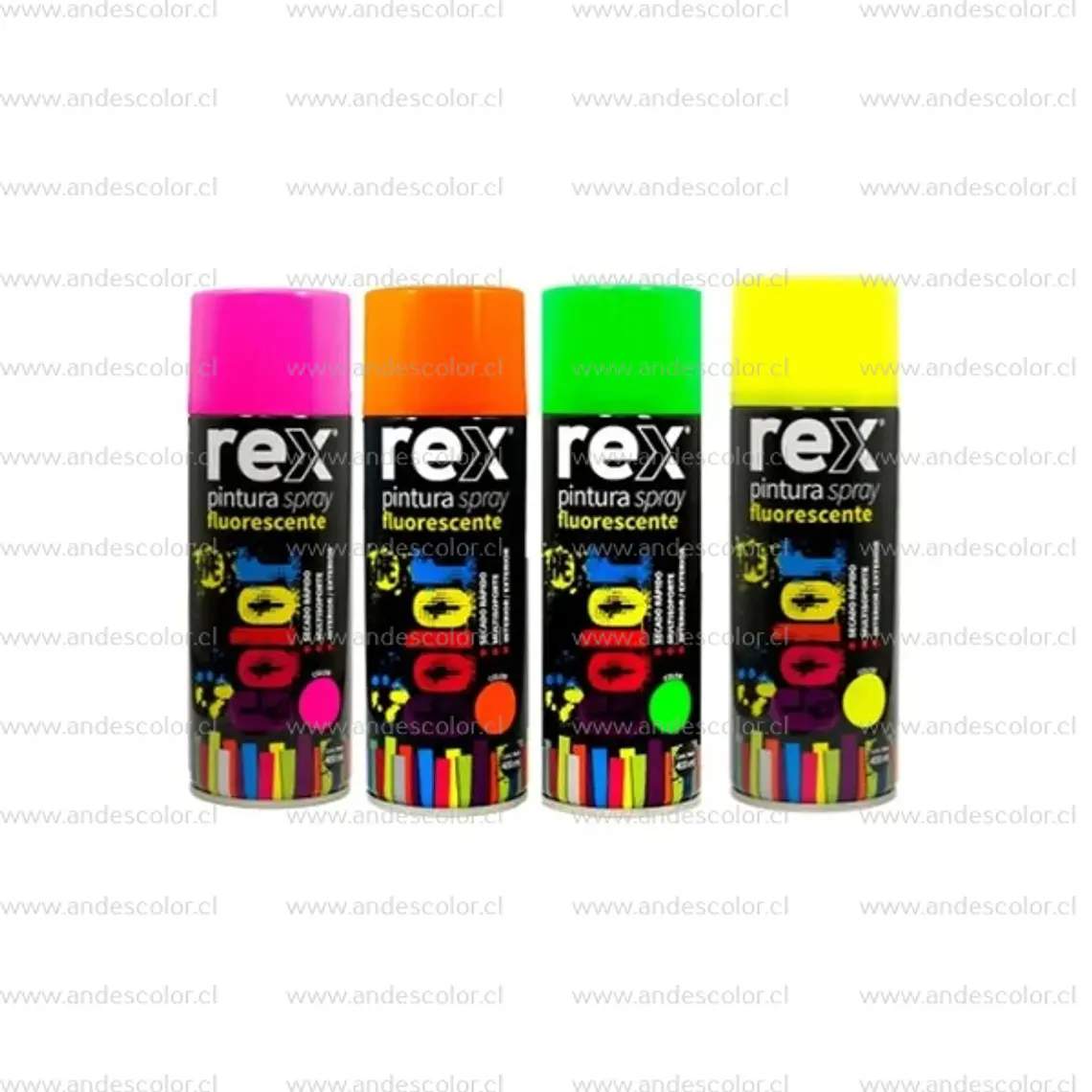 Pintura Spray - Rex Fluorescente Verde 400 Ml 2