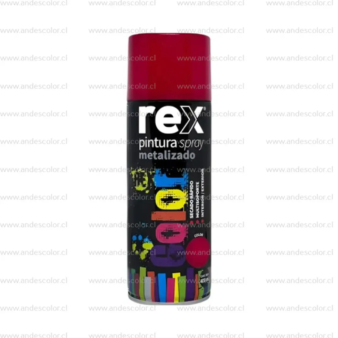 Pintura Spray - Rex Metalico Rojo 400 Ml 1