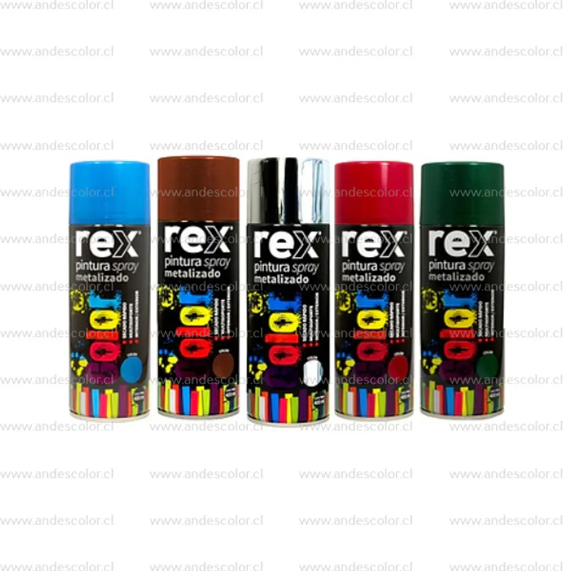 Pintura Spray - Rex Metalico Rojo 400 Ml 2