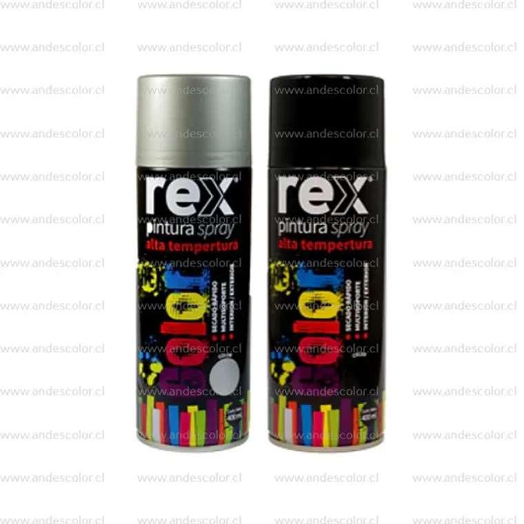 Pintura Spray - Rex Alta Termperatura Aluminio 400 Ml 2