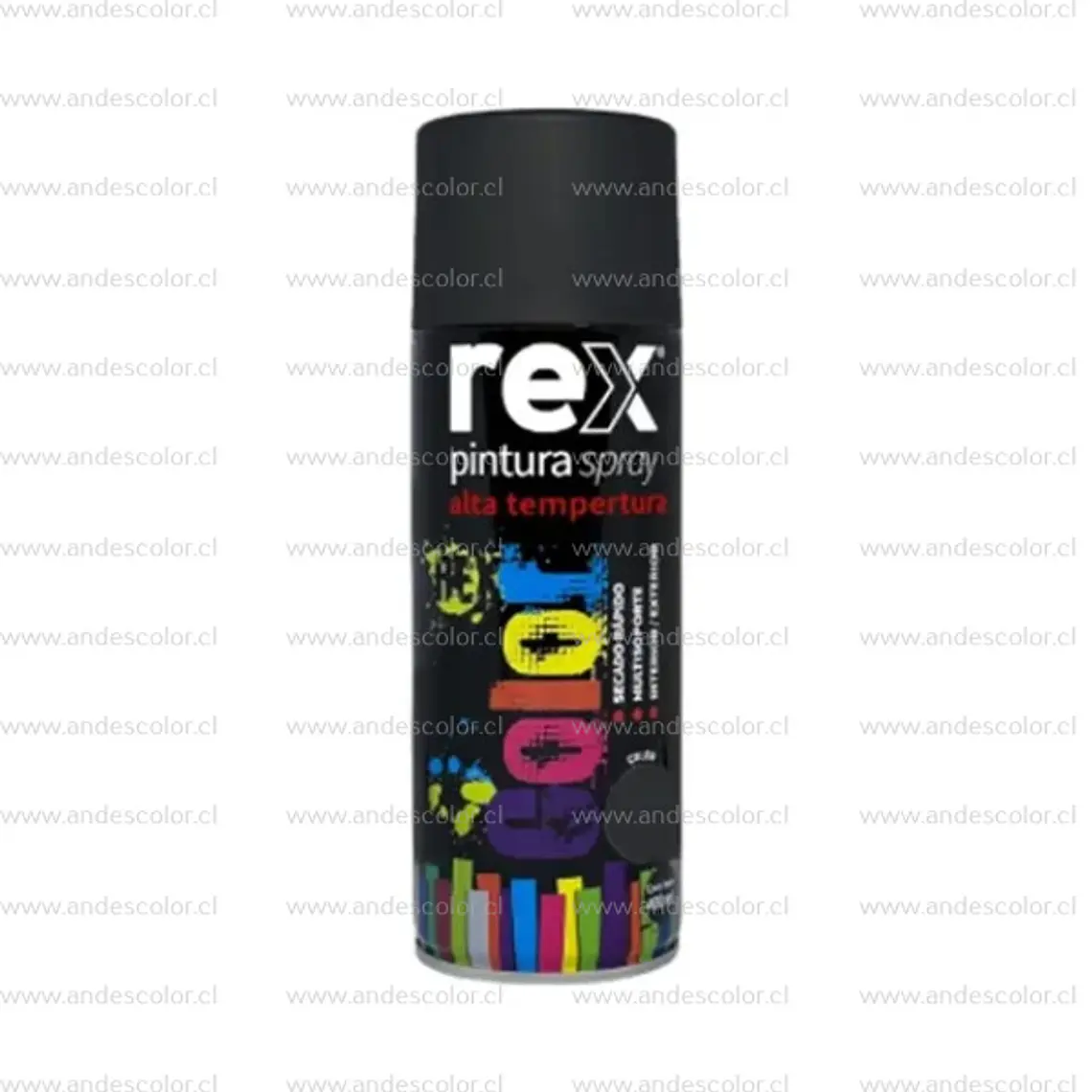 Pintura Spray - Rex Alta Termperatura Negro 400 Ml 1